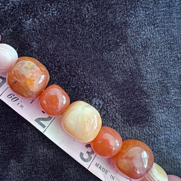 Carnelian agate chunk bead necklace by Jay King - Picture 7 of 12